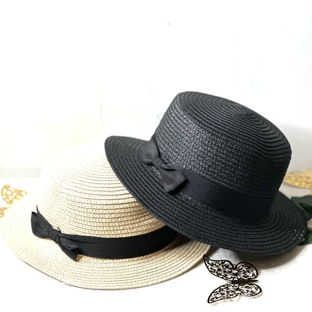 Casual Boater Flat Top Hats